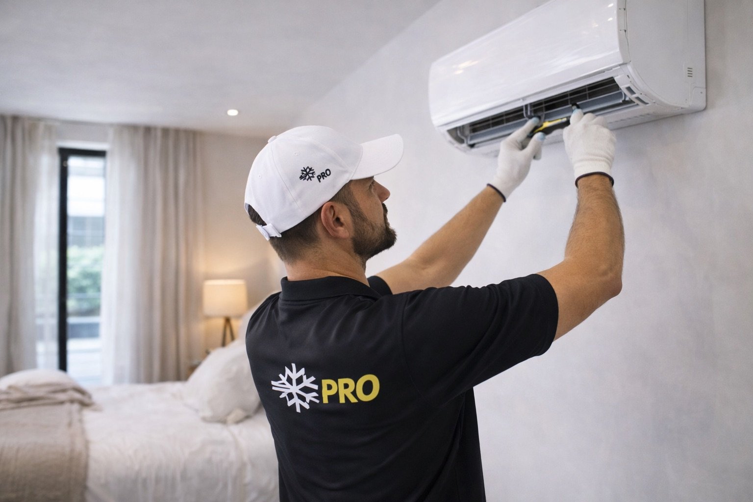 Aire acondicionado en Huelva 3 arreglando aire acondicionado en el cuarto